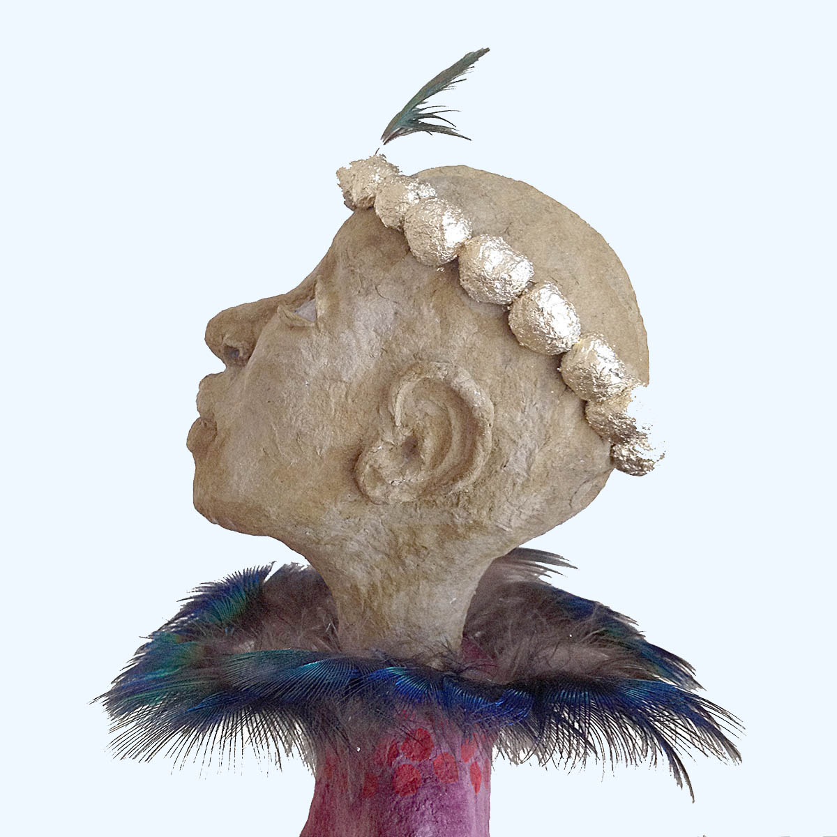 König aus Pappmaché, Detail: Kopf © Doerthe Loeper